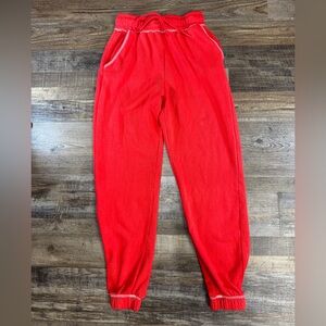 Fitz + Eddi Red Jogger Sweatpants Women’s XS Drawstring